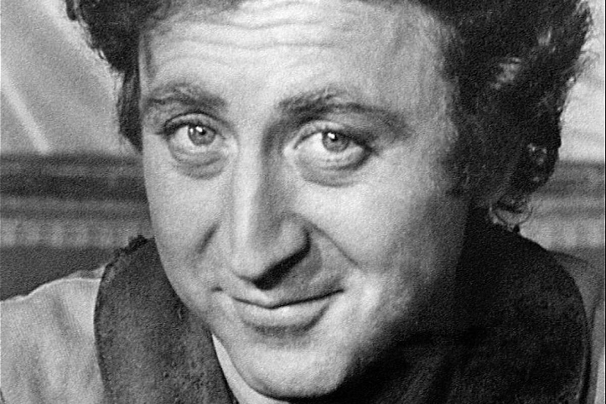 Black and white headshot of Gene Wilder from set of Blazing Saddles