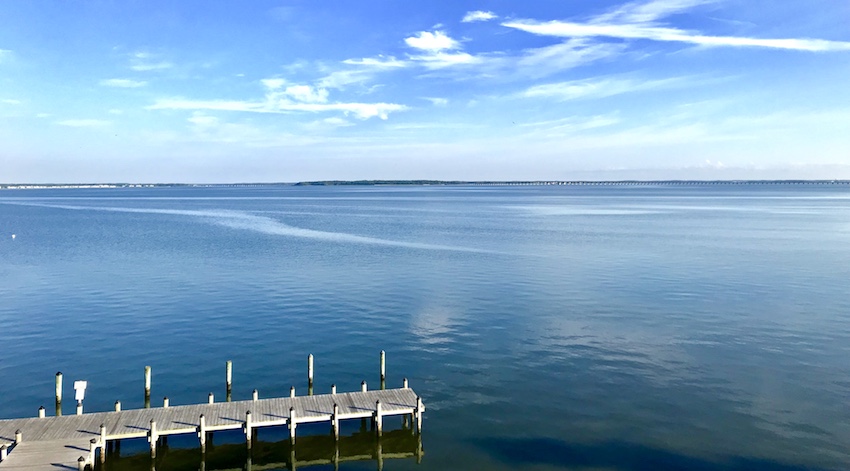 Clear blue lake
