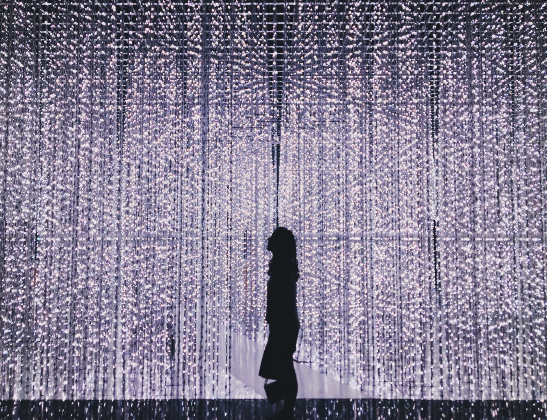 woman standing in museum