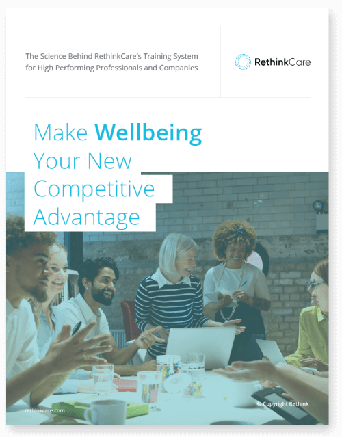 RethinkCare eBook cover Make Wellbeing Your New Competitive Advantage