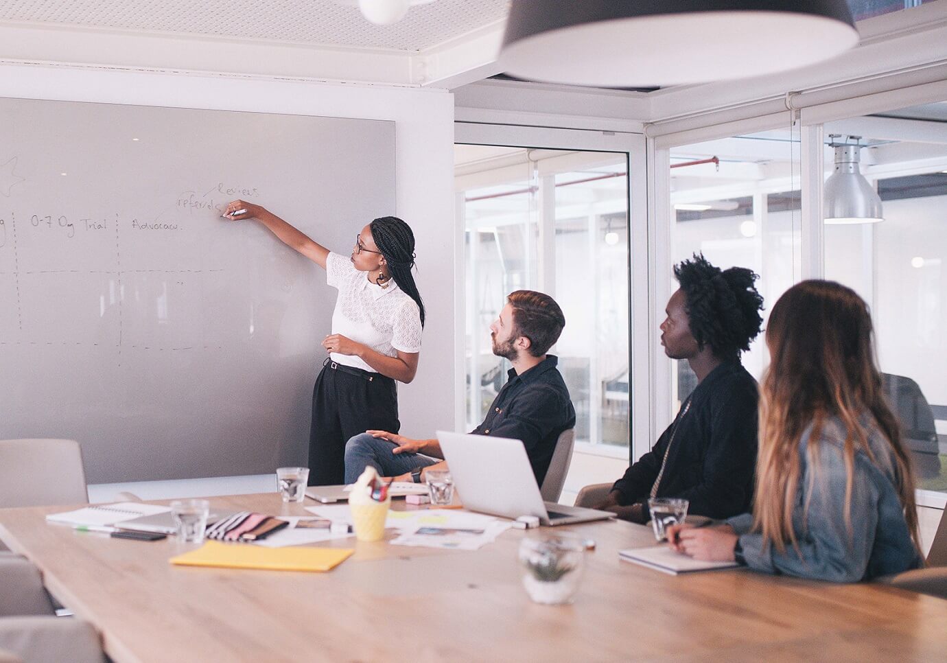 Team meeting in an office