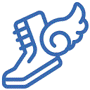 Shoe with wings icon