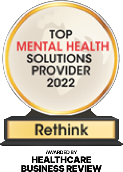 Award for Top Mental Health Solutions Provider 2022 Rethink Presented by Healthcare Business Review